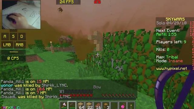 Эпичная серия по скай варсу +MOUSE CAM [Sky WARS HYPIXEL Mine-Game] смотреть онлайн