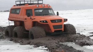 Вездеходы Литвина. Off-road vehicle LITVINA. Раскисшее весеннее поле, грязь, глина .