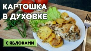 Картофель в духовке – необычный рецепт с курицей и яблоками