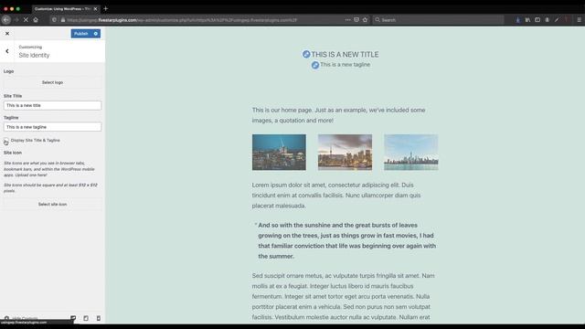 Using WordPress - Customizer - Site Title and Tagline смотреть онлайн