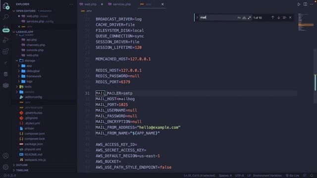 Config & Env Variables in Laravel | Full Laravel 9 Course | Laravel For Beginners | Learn Laravel