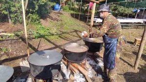 Табасаранская свадьба. Шурпа в казане на костре. Блюда на 500 гостей!