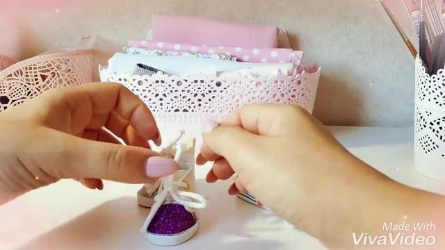 Обувь для интерьерной куклы. Кеды смотреть онлайн