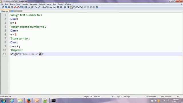 VBScript - Vb Script-Vbscript (Programming Language)-VBScript Editor-Invoke VBSscript-Using Vbscrip