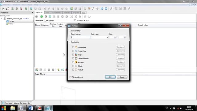 4 Java SE - Membuat Tabel Menggunakan SQLite Studio смотреть онлайн