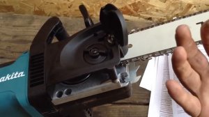 Makita UC4030A Corded Chainsaw, unboxed, assembly, operation, review