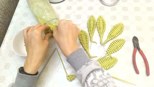 Плетёная веточка | Панно | Мастер класс | Tutorial смотреть онлайн