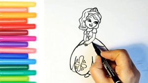 How to Draw the Princess Sofia. Принцесса София Прекрасная . Как нарисовать принцессу Софию