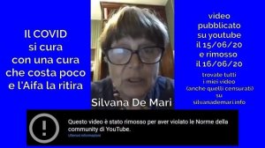 Silvana De Mari - Il COVID19 si cura con una cura che costa poco e l'Aifa la ritira
