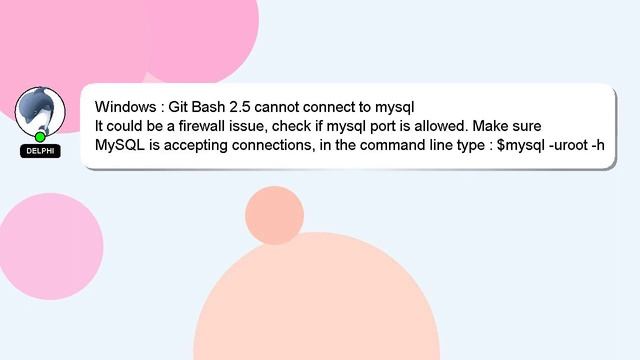 Windows : Git Bash 2.5 cannot connect to mysql смотреть онлайн