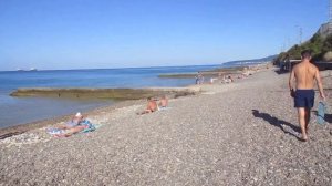 Идём по пляжу 10 сентября поселок Дедеркой  2019 год