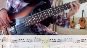 The Cranberries - All Over Now BASS COVER + TAB + SCORE