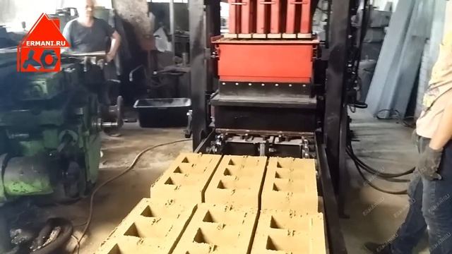 Вибропресс - строительный блок. ERMANI Vibro-100SA