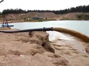 Земснаряд своими руками (350 м³/час) с помощью насоса Dragflow EL60B / Испытания. Ленинградская обл.