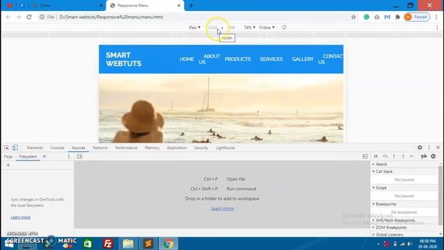 How To Create Responsive Navigation Bar In HTML And CSS | Navigation Bar Menu | Smart Webtuts | 202