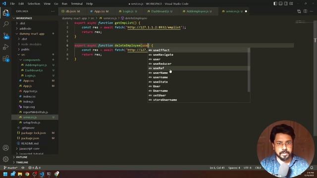 React.Js Project | Delete User from User List | HTTP Delete Method