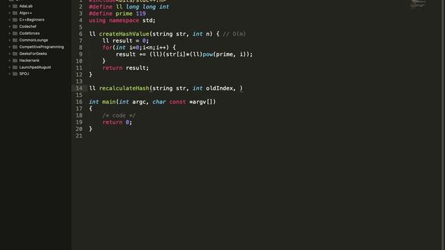 Rabin-Karp String Matching Algorithm - Code