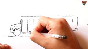 How to draw a School Bus easy