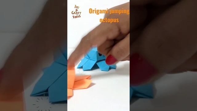 Origami Jumping Octopus ? #craft #shortsvideo #trending #origami #viral #papercraft #craftideas