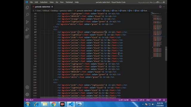 How to make a Periodic Table in Html and Css in VSCODE 2021 for Beginners|html|css |js |Tutorials..
