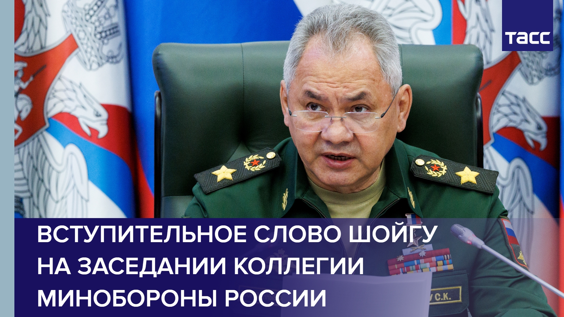 Вступительное слово Шойгу на заседании Коллегии Минобороны России