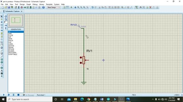 how to use potentiometer in proteus | how to use variable resistor in proteus