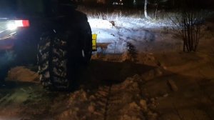 Отвал "Bizon" на квадроцикле Сокол