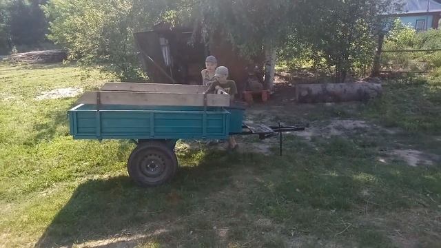 Модернизировали прицеп для мотоблока. смотреть онлайн