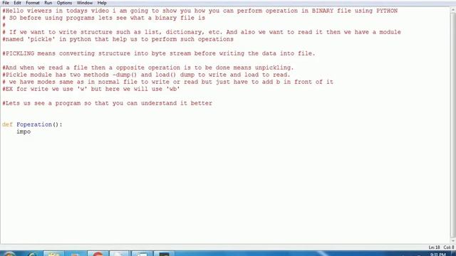 Binary file Short explaination and program to write Class 12 Computer Science (Data File Handling).