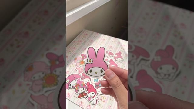 my melody stickers! ???#youtubeshorts #mymelody #hellokitty #aesthetic #sticker