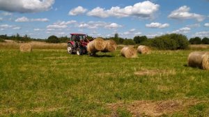 Сено. Погрузка и разгрузка сена, YTO-904 с фронтальным погрузчиком Фронтлифт.