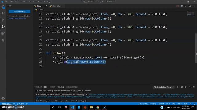 DJ Console using Vertical Sliders in TKinter and Python - Python Tutorial (2020) #11
