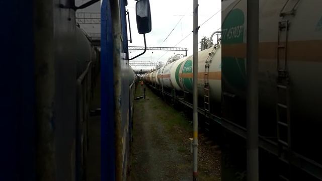 7.06.2015 НЕБОЛЬШАЯ ПОЕЗДКА МОЯ НА ТЕПЛОВОЗЕ ТЭМ7-289 СТ.ТЮМЕНЬ-ВОЙНОВКА МАНЕВРЫ смотреть онлайн