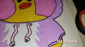 #lalafanfan Как сделать бумажную уточку одежда Туториал How to paint Duck #лалафанфан Уточка Лили