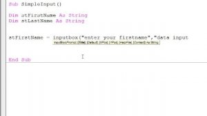 11. Introduction to Programming with VBA - Simple Input With The InputBox Function