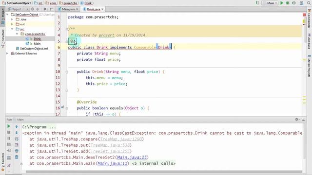 สอน Java: การใช้งาน TreeSet เพื่อเก็บค่า custom object ตอนที่ 1 смотреть онлайн