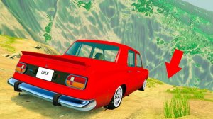 СМЕРТЕЛЬНЫЙ СПУСК С ГОРЫ! САМЫЙ ОПАСНЫЙ СПУСК С ОГРОМНОЙ ГОРЫ В BeamNG.drive