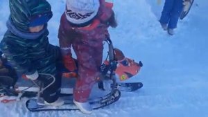 Детский снегоход из бензопилы