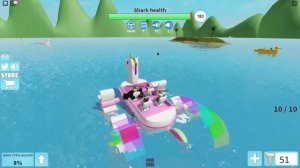 ВЫЖИВАНИЕ НА ЕДИНОРОГЕ ОТ ОГРОМНОЙ АКУЛЫ! Roblox SharkBite