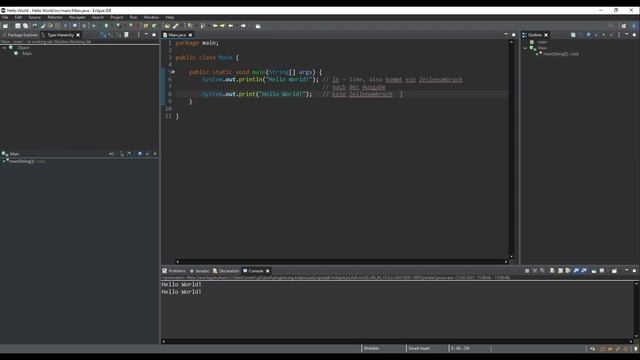 Java Ausgabe in Console, System.out смотреть онлайн