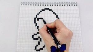 Как Рисовать Инопланетянина ? По Клеточкам ❤️ Рисунки По Клеточкам