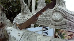 туристы  на  сказочной даче. страна  вихляндия   арт  бетон.  скульптура.