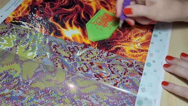 Алмазная мозаика от Мосфа ОГНЕННЫЙ ЛЕВ Обзор Отзыв Готовая работа смотреть онлайн