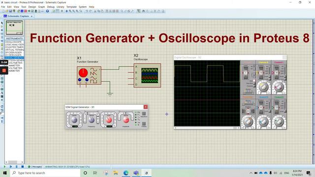 Proteus 8 - เครื่องกำเนิดสัญญาณและออสซิลโลสโคป смотреть онлайн