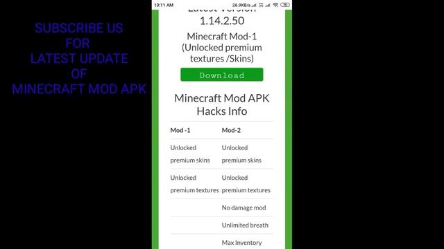 HOW TO DOWNLOAD MINECRAFT MOD APK LATEST VERSION 1.14.2.50 #minecraftmodapk смотреть онлайн