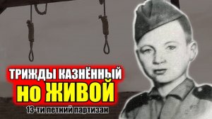 ТРИЖДЫ КАЗНЁННЫЙ, но ЖИВОЙ! 13-ти летний партизан в плену у немцев. История ВОВ