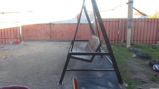 простые безопасные садовые качели - чертёж с размерами