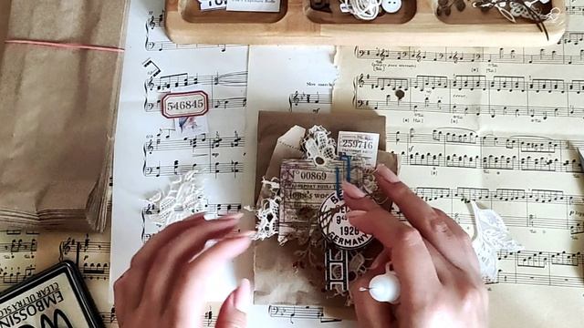 Украшаем крафтовый пакет, Мастер-класс