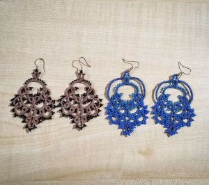 Фриволите. Серьги "Ажурные капли" (2 часть). МАСТЕР КЛАСС