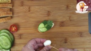 Вкусно, красиво, быстро – бутерброды с колбасой, сыром и помидорами на праздничный стол